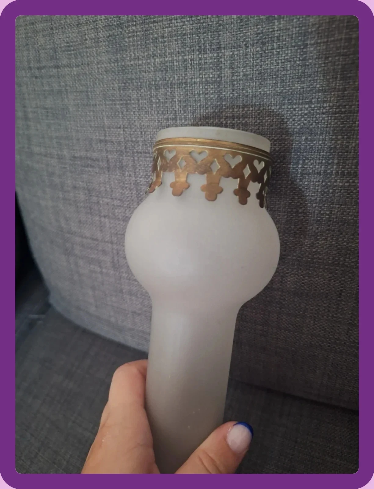 Lámpara de petróleo de vidrio antigua – photo 3